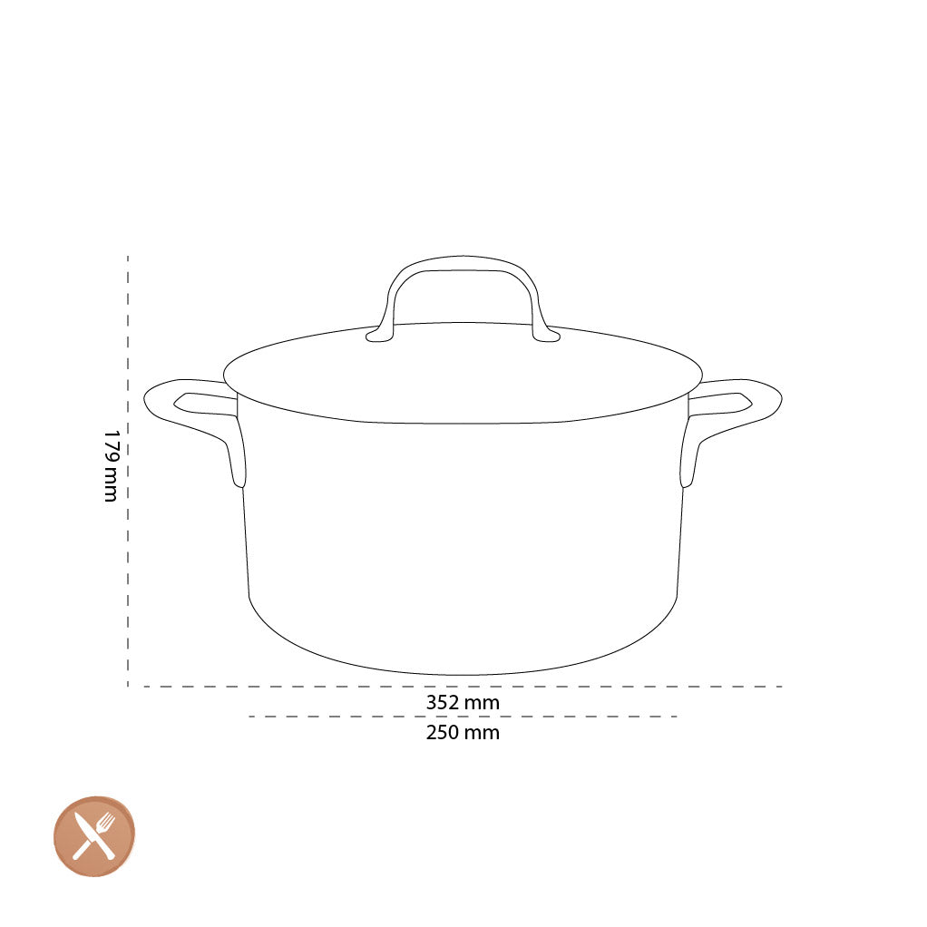 Demeyere - Atlantis 7 Casserole avec couvercle 24 cm