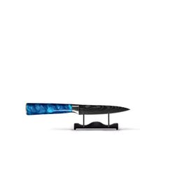 Shinrai Knives - Damascus Print Epoxy Sapphire Print Paring knife 8 cm