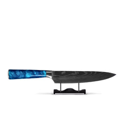 Saphir Epoxy Imprimé Damas Japonais - Couteau de Chef 20 cm