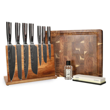 Couteaux Shinrai - Mega Bundle Damascus Print - Tout ce dont vous avez besoin