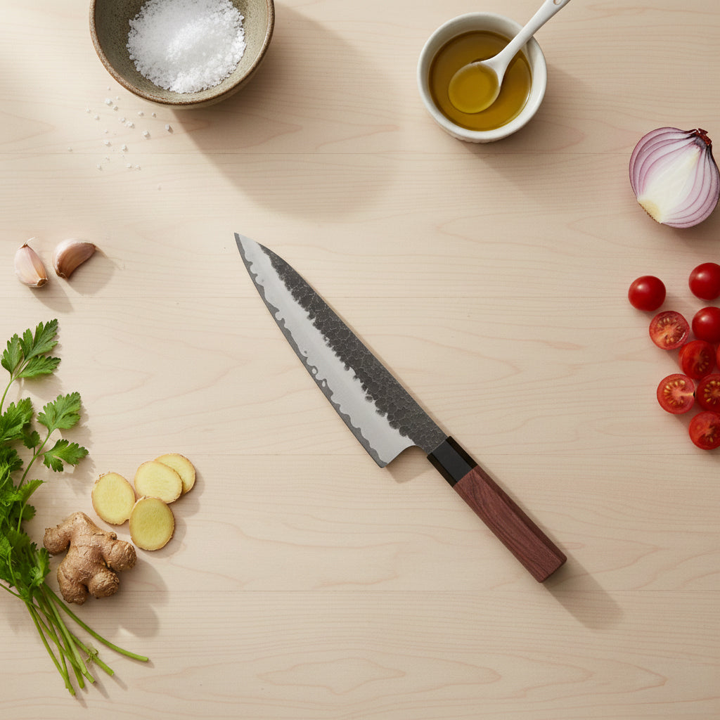 Shinrai Knives - Kurayami 7-piece Damascus Knife Set