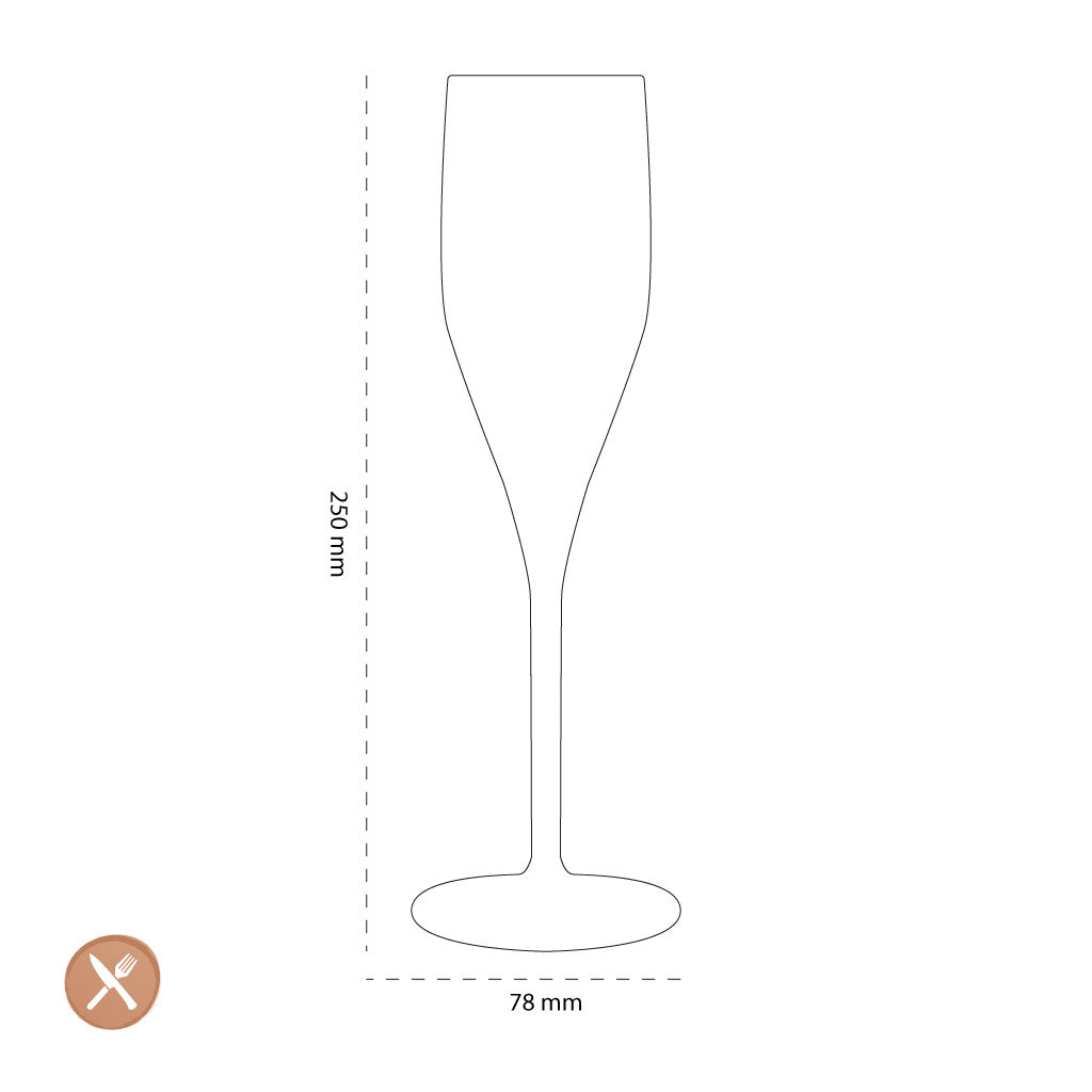 Leonardo - POESIA Champagne Glasses 250ml - Pack of 6