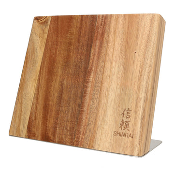 Shinrai Knives - Magnetic Knife Block Cito Single Sided - Acacia Wood