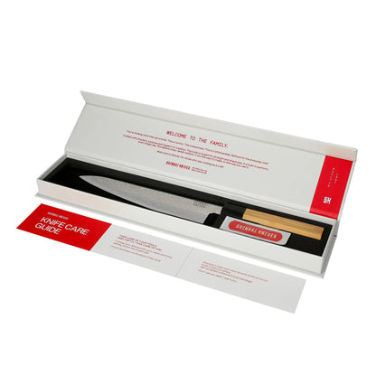 Couteaux Shinrai - Ensemble de couteaux Damas 3 pièces Takumi Kaza - Couteau de chef + Santoku + Couteau d&#39;office