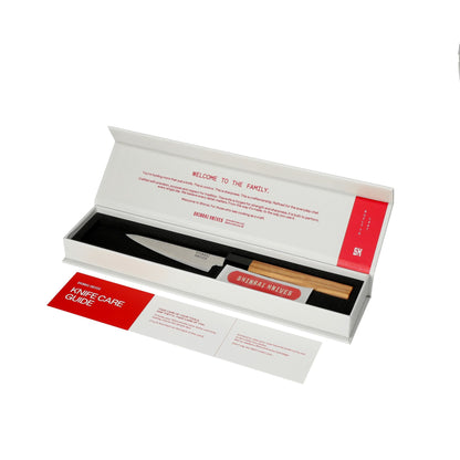 Couteaux Shinrai - Ensemble de couteaux Damas 3 pièces Takumi Kaza - Couteau de chef + Santoku + Couteau d&#39;office