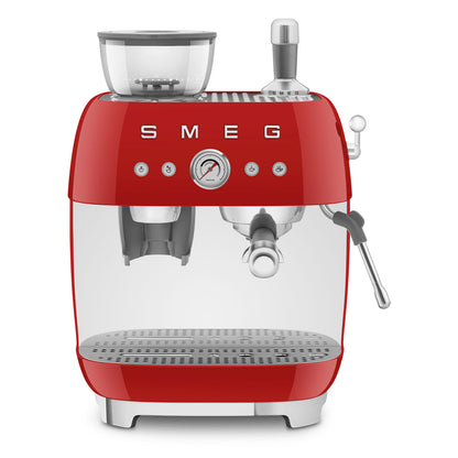 Smeg - Espresso Machine | Red | 1950s | Manual espresso machine with integrated bean grinder