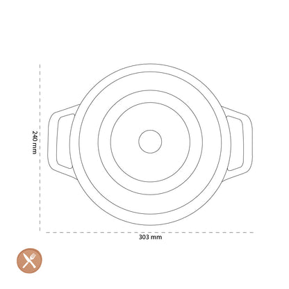 Staub - Cocotte ronde 24 cm - eucalyptus