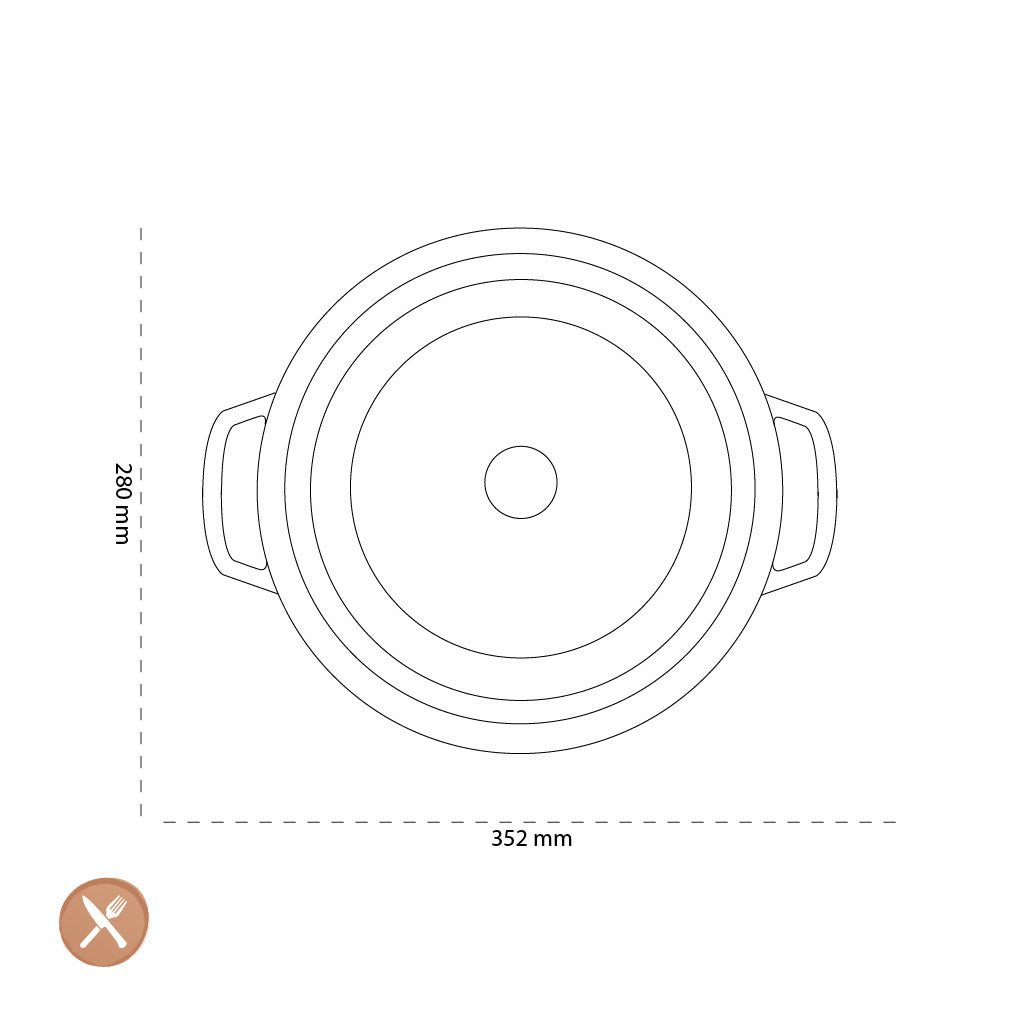 Staub - Round cocotte 28 cm - basil