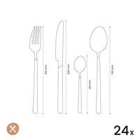 Amefa - Eclat 24-delige Bestekset - Grijs Bestekset Amefa 