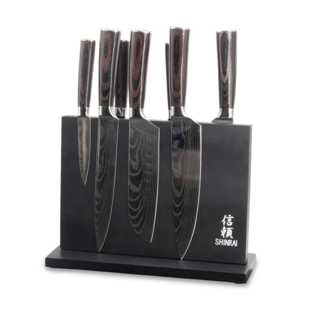 Shinrai Knives - Magnetic Knife Block Double Sided - Black