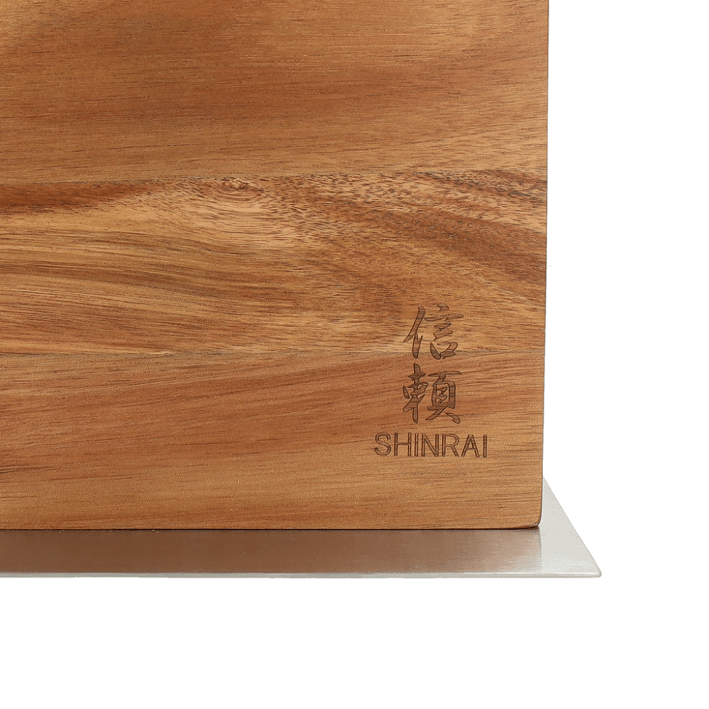Shinrai Knives - Magnetic Knife Block Cito Double Sided - Acacia Wood