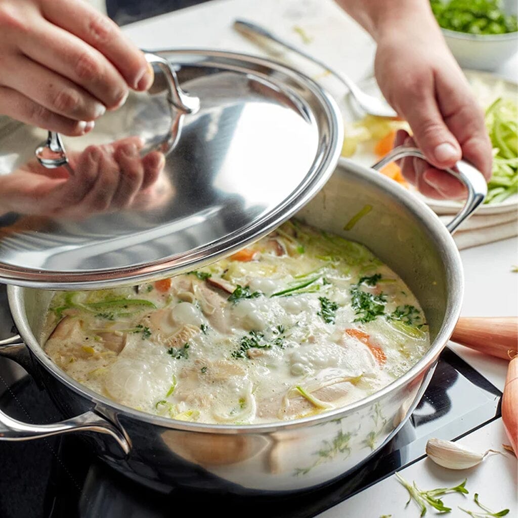 ✨ 新品 24cm DEMEYERE ATLANTIS 7 コニカルソテーパン Demeyere - Atlantis 7 Conical simmering pan with lid 24 cm