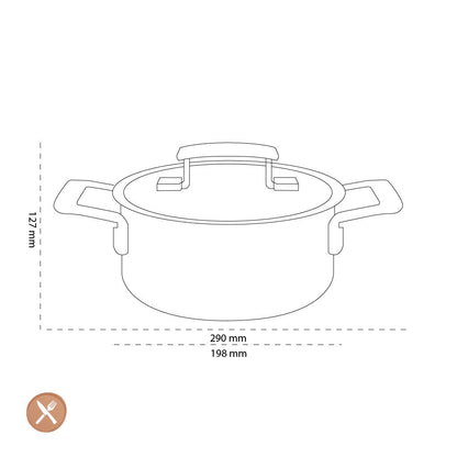 Demeyere - Industry 5 Kookpan met deksel 18 cm Kookpan Demeyere 