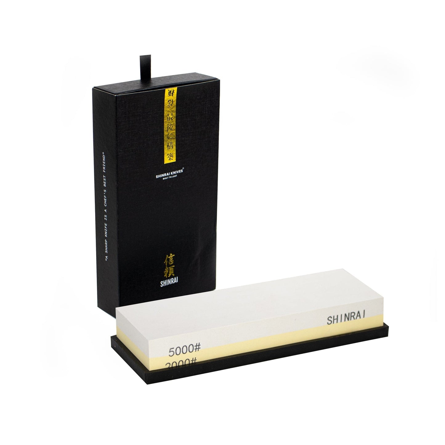 Epoxy Sapphire 3-delige messenset - Combideal XXXL Messenset met blok, snijplank en slijpsteen Shinrai Knives 