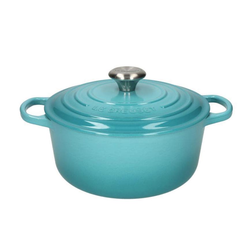 LeCreuset - Rôti- / Faitout Signature rond Bleu Caraïbes 20cm 2,4l