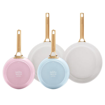GreenPan - Padova Blush/Light Blue 4-delige Koekenpannenset 20/28 cm Pannenset GreenPan 
