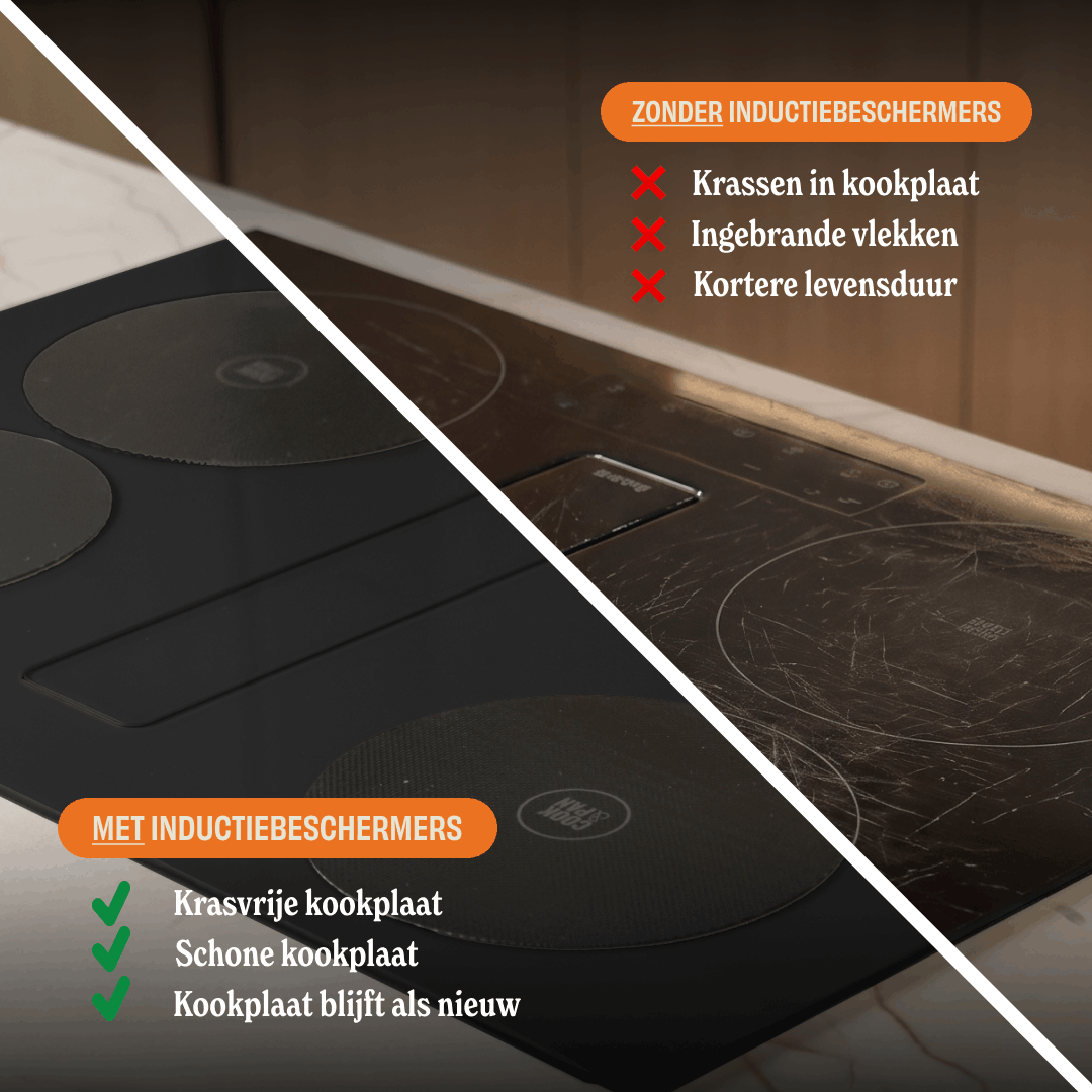 Cook & Pan - Taupe of Mind Induction Hob Protector Set - 4 Pack