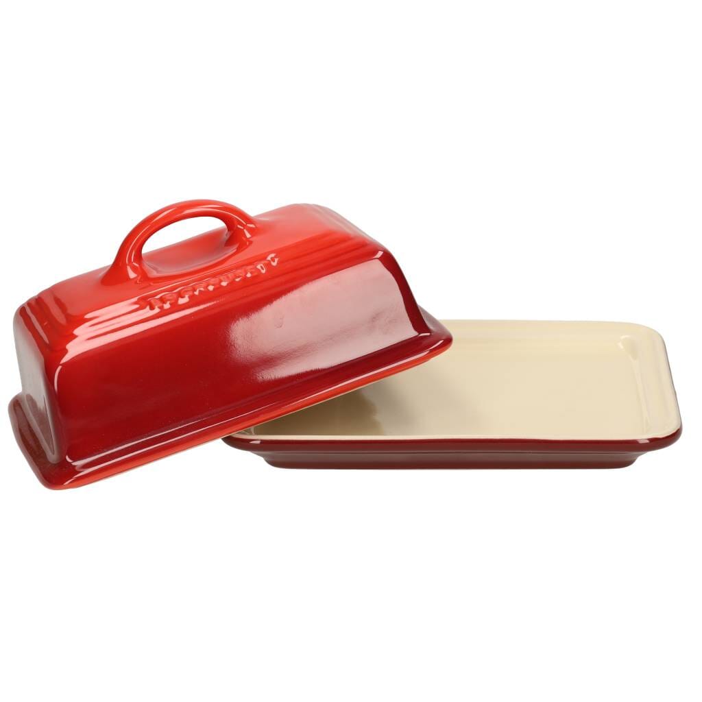 le creuset butter dish red