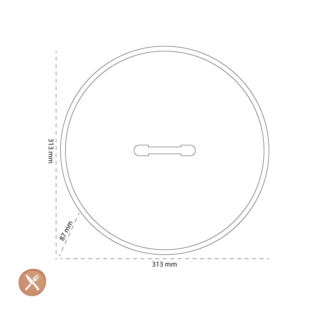 Le Creuset - Glazen Deksel passend op gietijzer en anti-aanbak 30cm Pannendeksel Le Creuset 