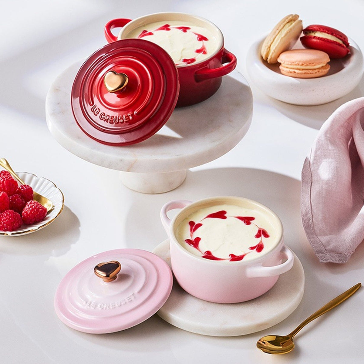 Le Creuset - Mini Braadpan - Valentijn - Wit Le Creuset 