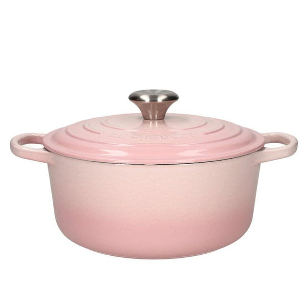 【りょうさま専用】LE CREUSET ピンク 18cm蓋付き Le Creuset Cocotte Ronde Bear Knob 14cm Chiffon Pink Gas IH