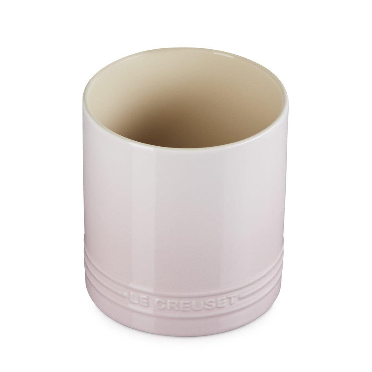 Le Creuset - Pot à spatules rose coquillage 1,1 L, porte-ustensiles de cuisine Le Creuset 