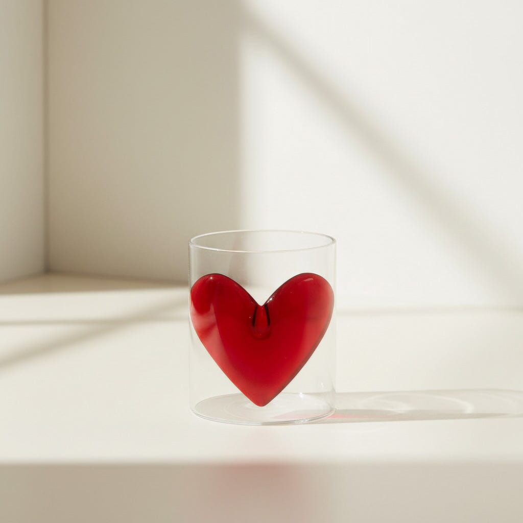 Lepelclub - Glas Hart - Rood Drinkglazen LepelClub 