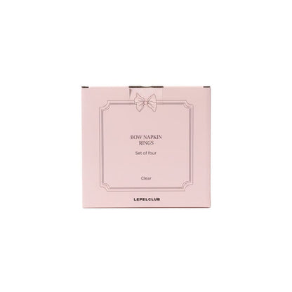Lepelclub - Servetringen Bow - Transparant - Set Van 4 LepelClub 