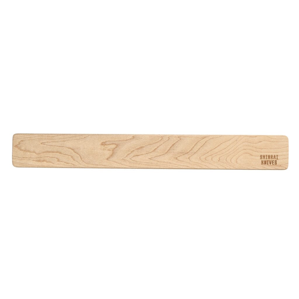Shinrai Knives - Akari Damascus Print 6-delige Messenset + Messenmagneet Muurstrip - Esdoornhout Messenset met blok Shinrai Knives 