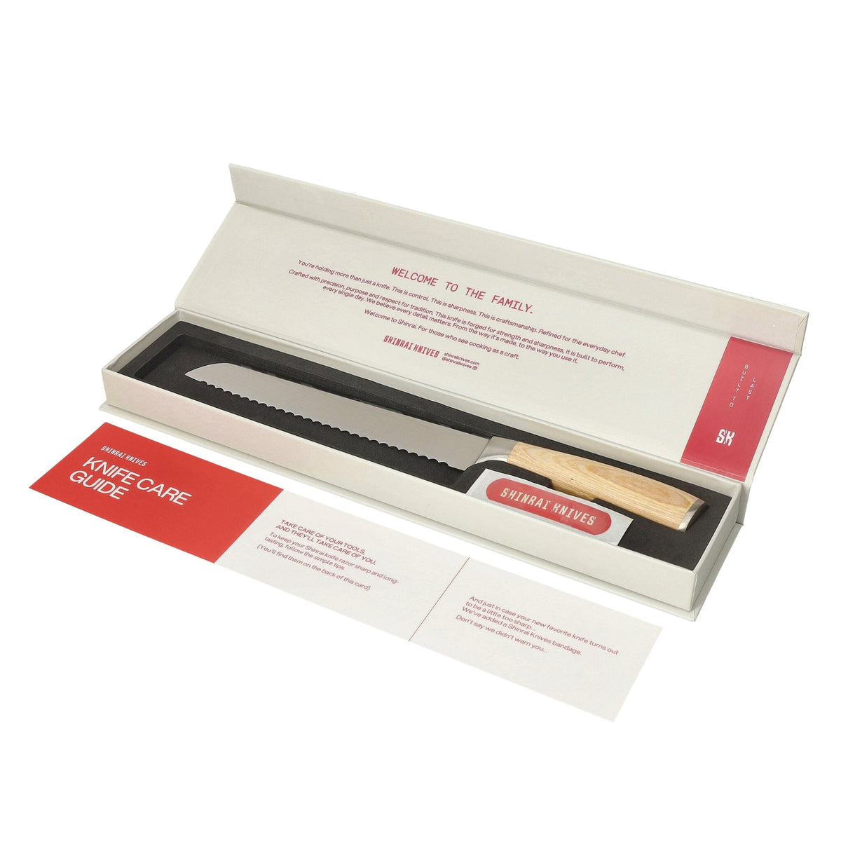 Couteaux Shinrai - Coffret de 6 couteaux Akari Damascus Print