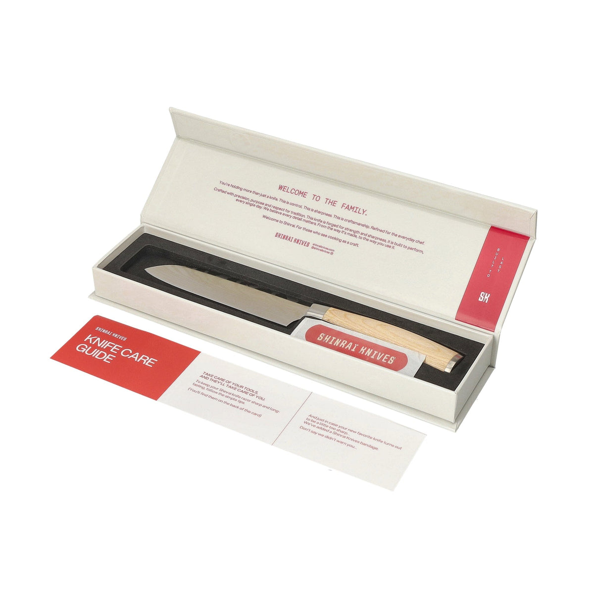 Couteaux Shinrai - Coffret de 6 couteaux Akari Damascus Print