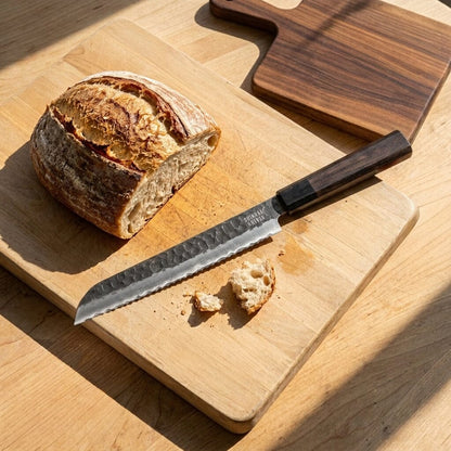 Couteau à pain Shinrai Knives - Édition Blackout Damas 20 cm