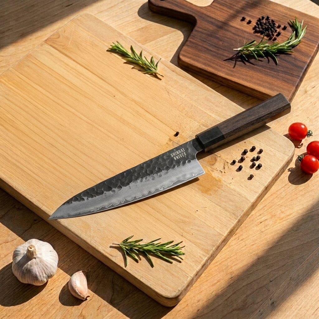 Shinrai Knives - Blackout Edition Damascus Koksmes 20 cm Koksmes Shinrai Knives 