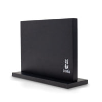 Shinrai Knives - Hammered Damast BR 5-delige Messenset + Magnetisch Messenblok Dubbelzijdig - Zwart Messenset met blok Shinrai Knives 