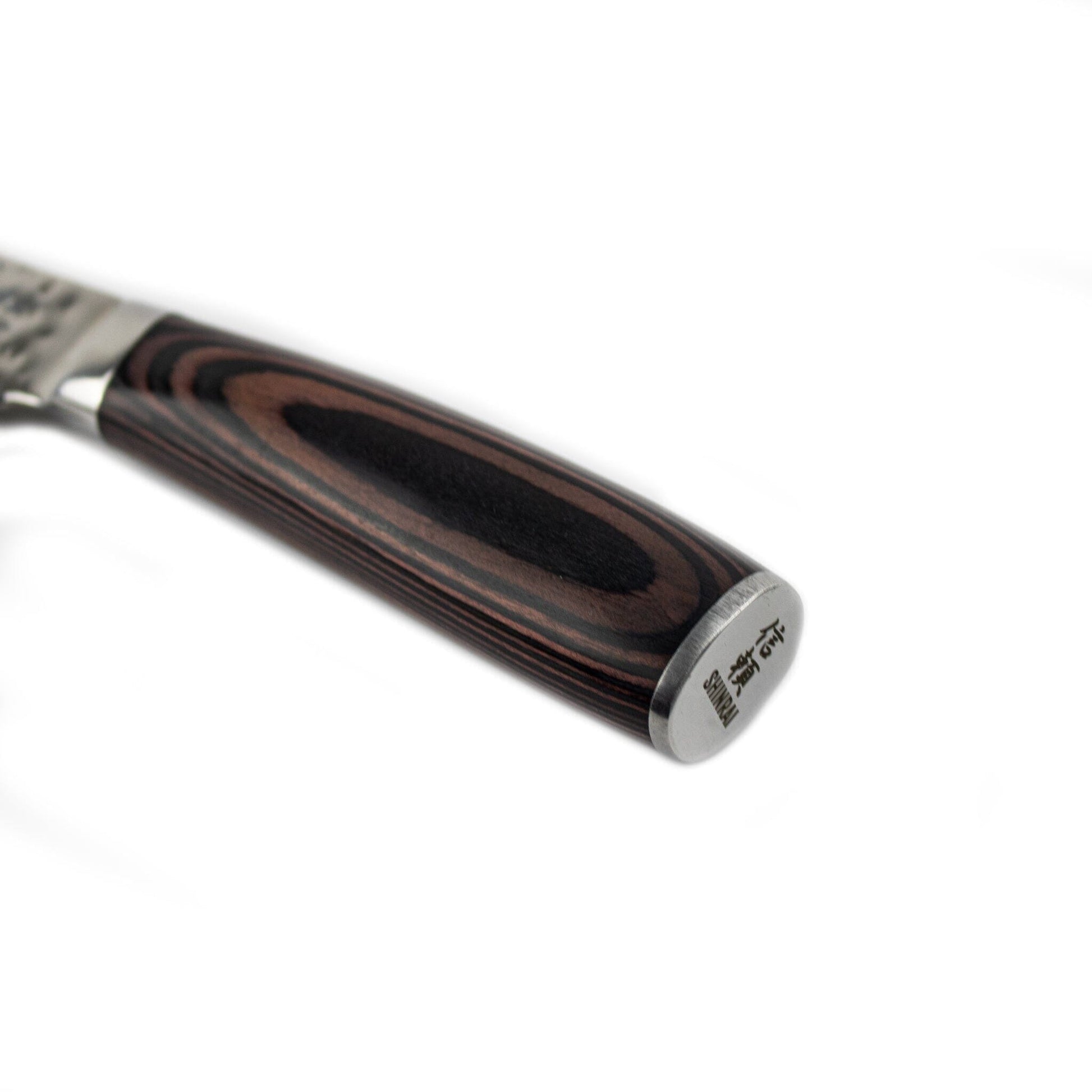 Shinrai Knives - Hammered RVS 6-delige Messenset + Magnetisch Messenblok Scalae - Acacia hout Messenset met blok Shinrai Knives 