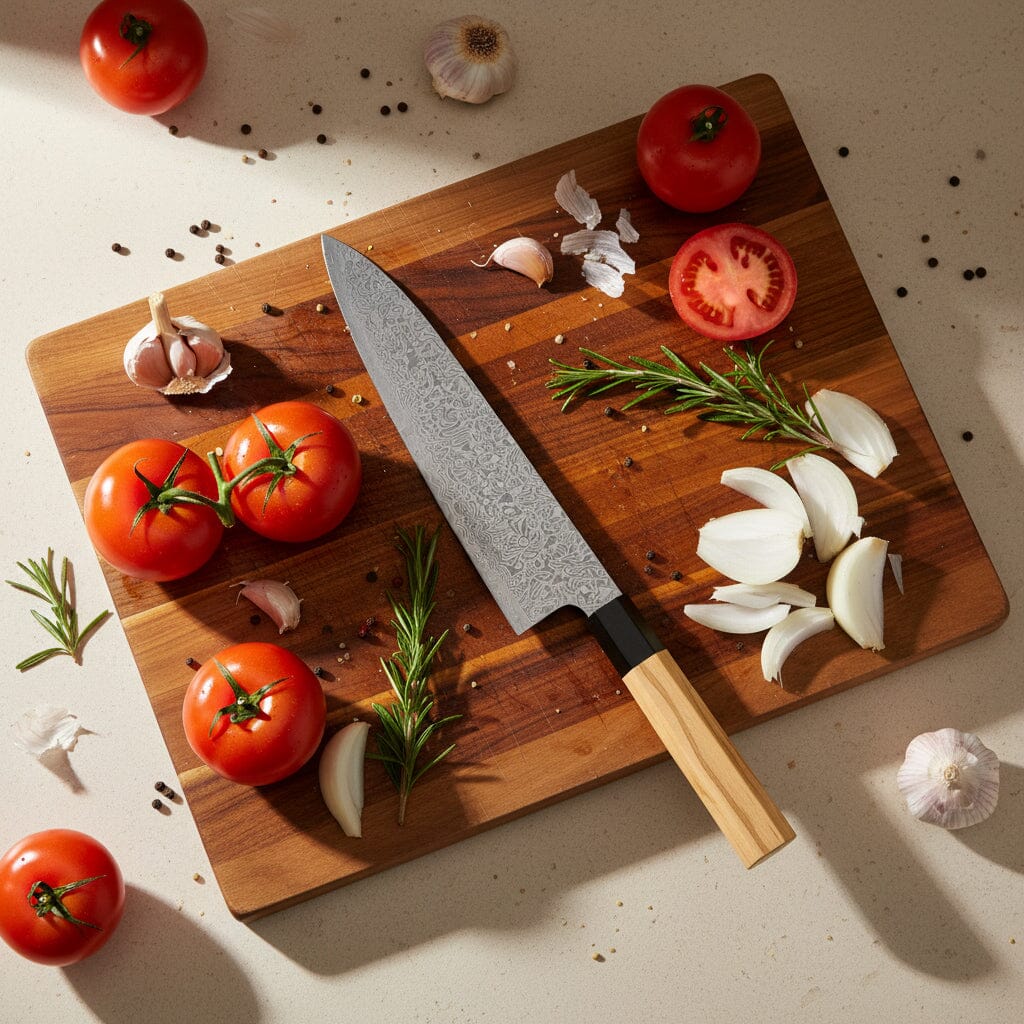 Shinrai Knives - Takumi Kaza Damascus Chef's Knife 20 cm – KookGigant