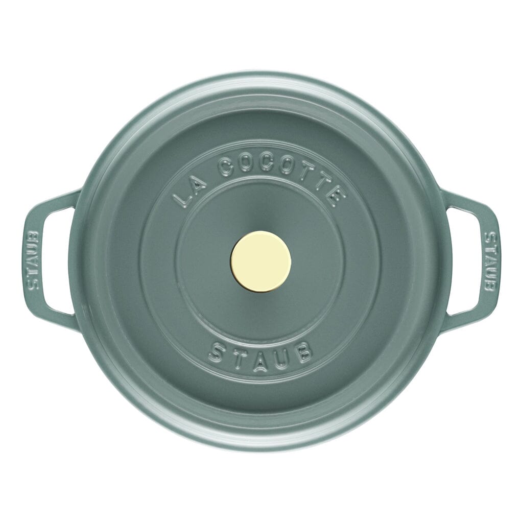 Staub - Round cocotte 24 cm - eucalyptus