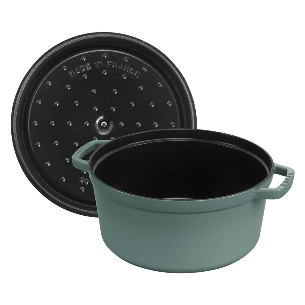Staub - Round cocotte 28 cm - eucalyptus – KookGigant Staub - Round cocotte 28 cm - eucalyptus – KookGigant