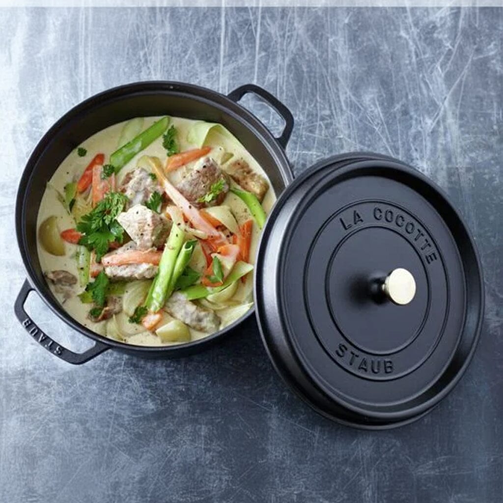お値下中【未使用】STAUB La Cocotte 両手鍋 22cm 黒 Amazon.com - Staub La Cocotte Round Z1026-041 Pico Cocotte