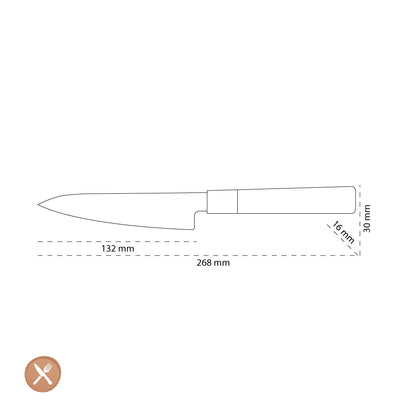 Shinrai Japon - Couteau d&#39;office Kurayami Damas 13 cm