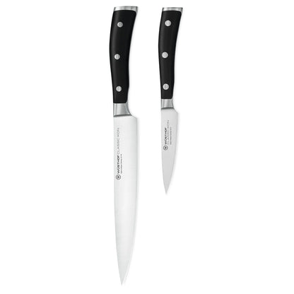 Wüsthof - Classic Ikon 2-delige Messenset - Vleesmes + Officemes Messenset Wusthof 