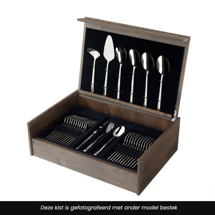 Amefa - Baguette 8440 78-pc Cutlery set in wooden canteen Amefa 