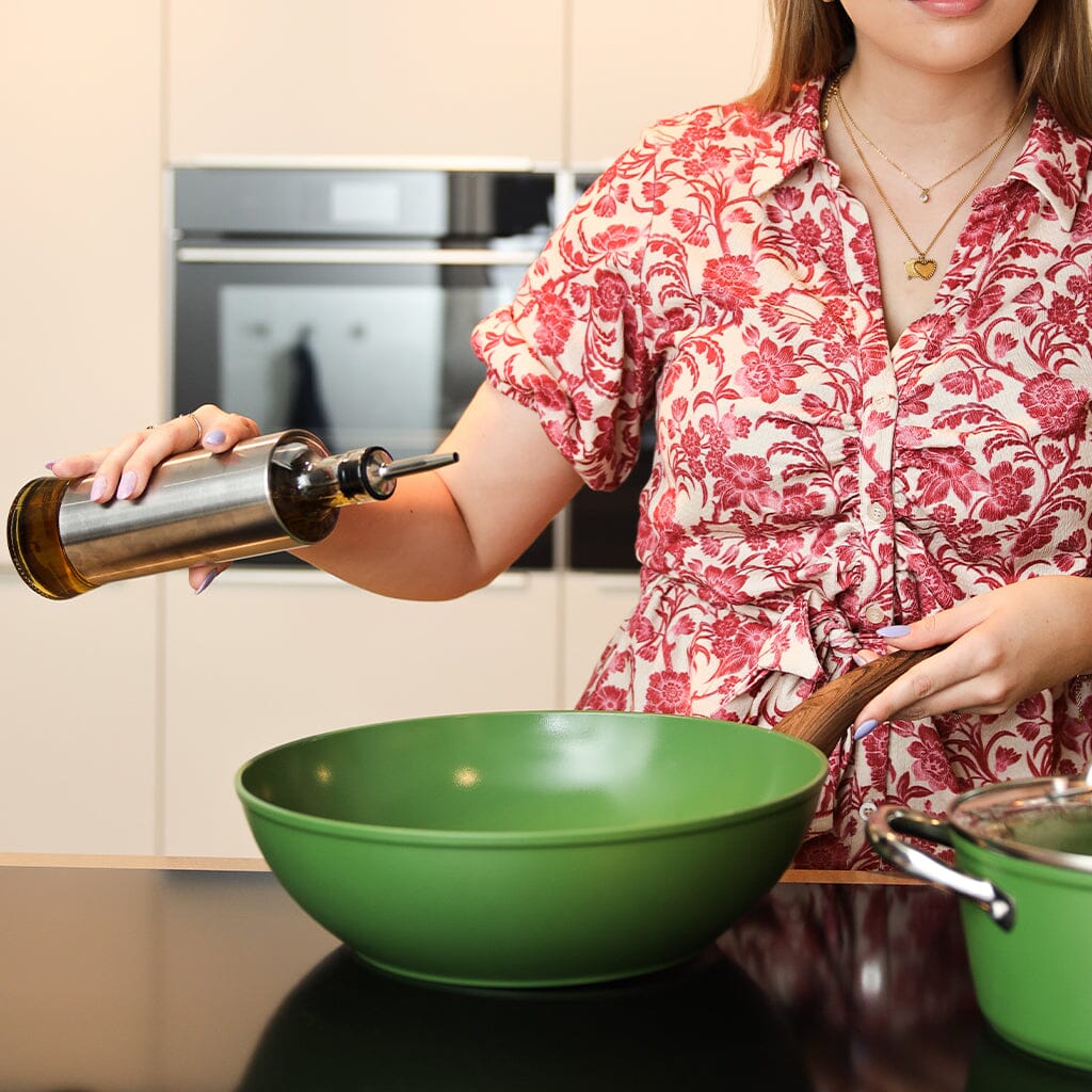 GreenPan Padella Wok In Acciaio Inox – 30 Cm, Collezione Primo, Lavabile In Lavastoviglie