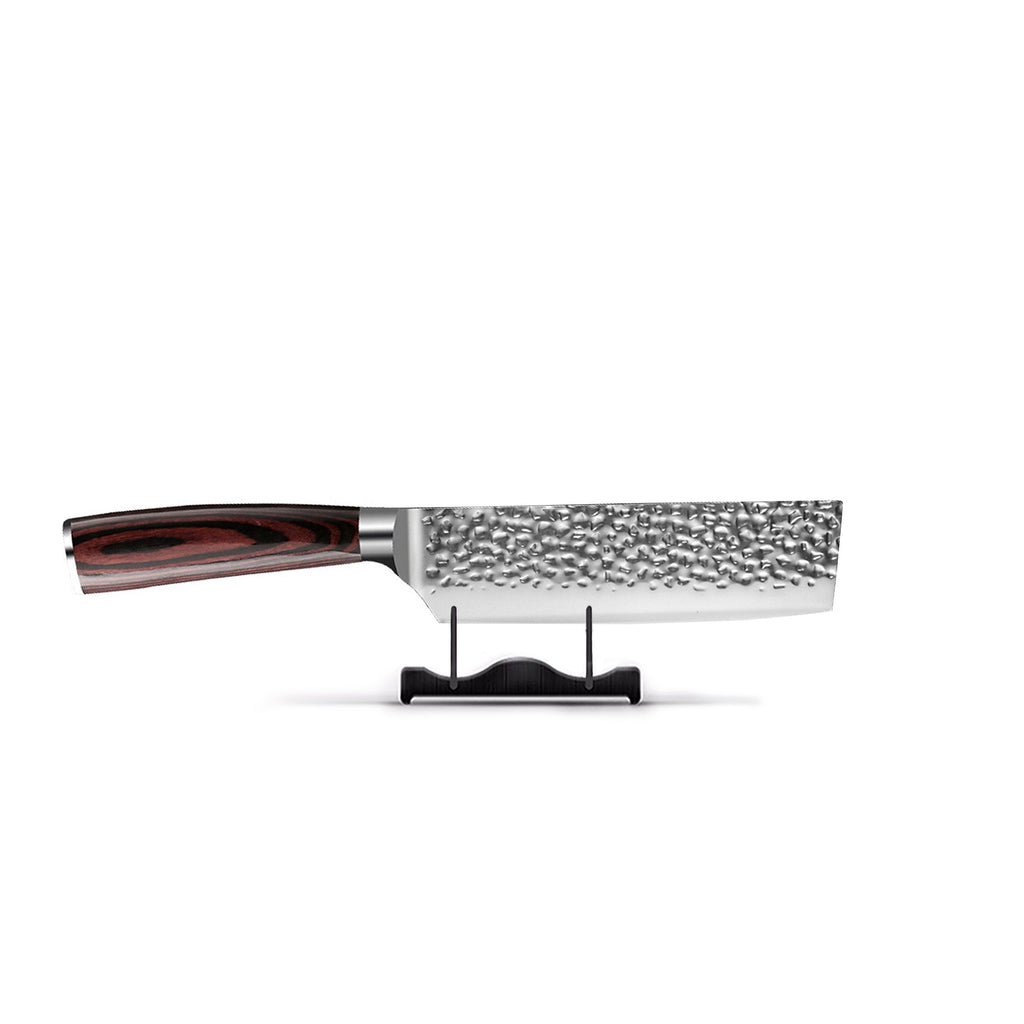 Hammered Kitchen Knife Set, High-Carbon Stainless Steel Blade and