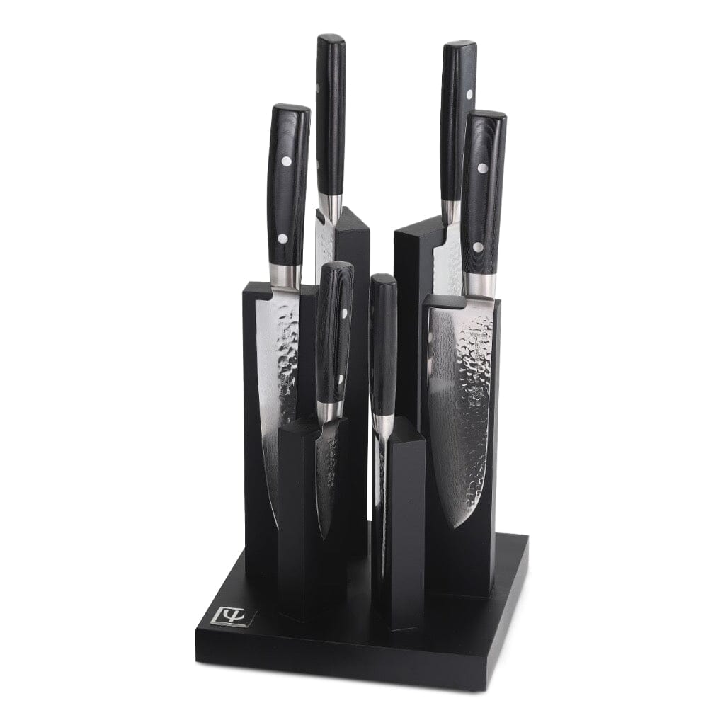 Yaxell - Ran Tower 6-Piece Knife Set with Magnetic Knife Block