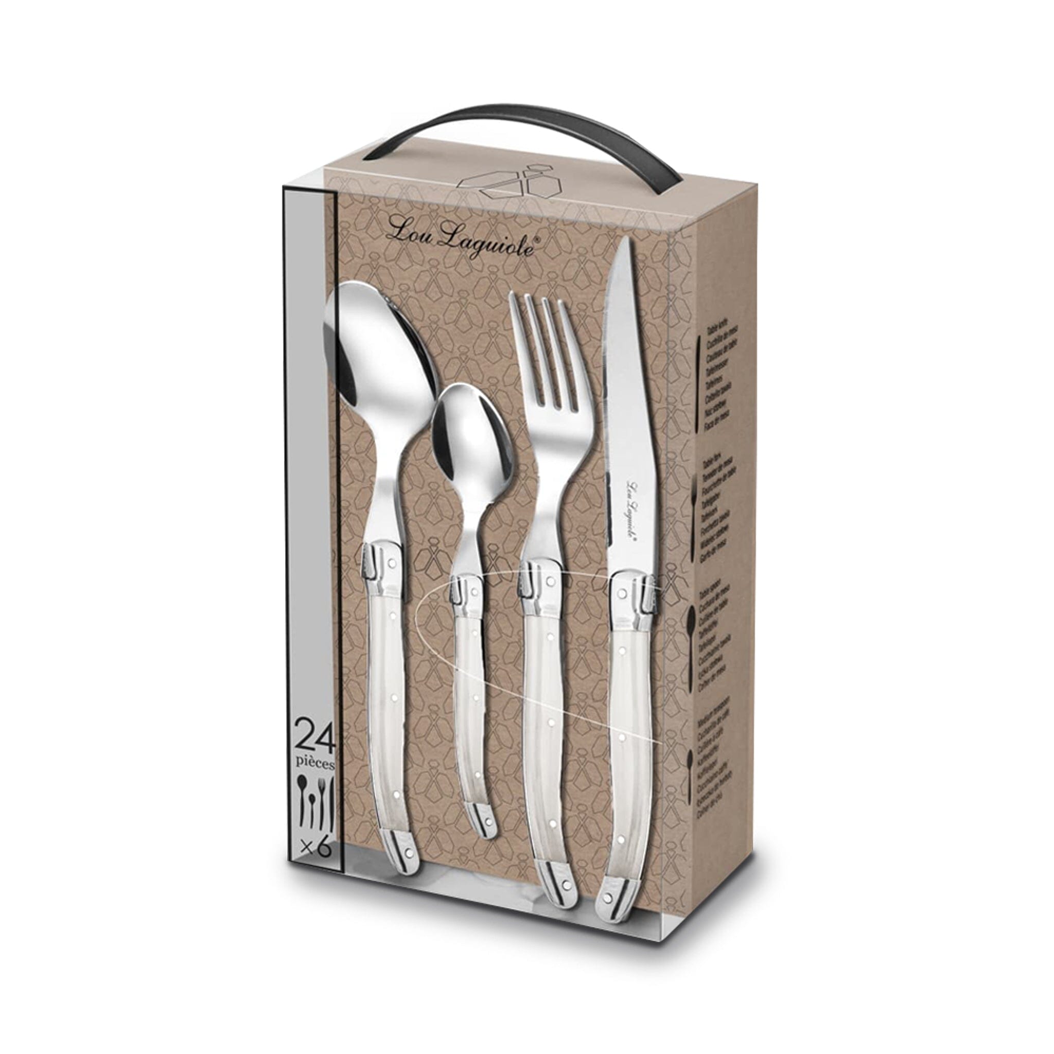 Lou Laguiole - Tradition 24 Piece Cutlery Set - Pearl – Kookgigant