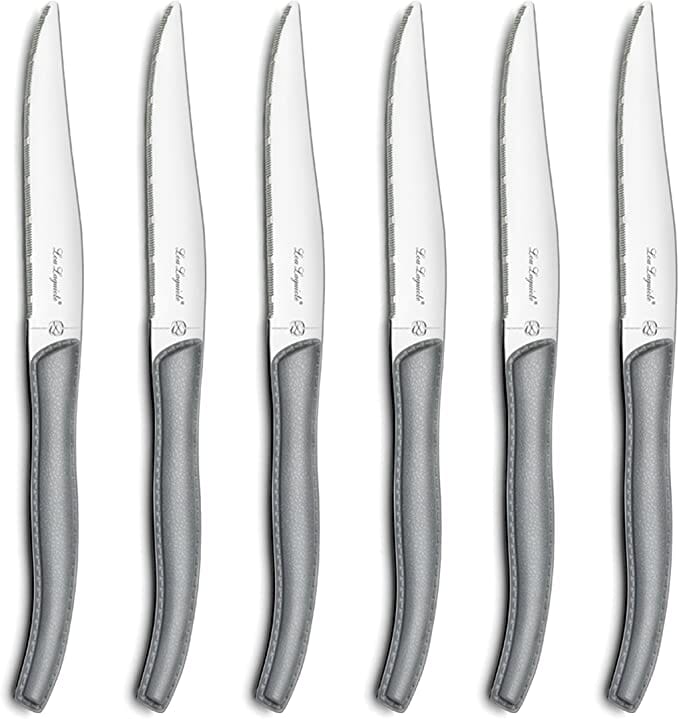 Lou Laguiole - Sky 6 Steak Knives + Knife Block - Grey – KookGigant