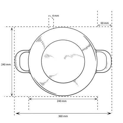 Magnifiqa - Kookpan met 2 handvatten 24 cm Kookpan Pensofal 