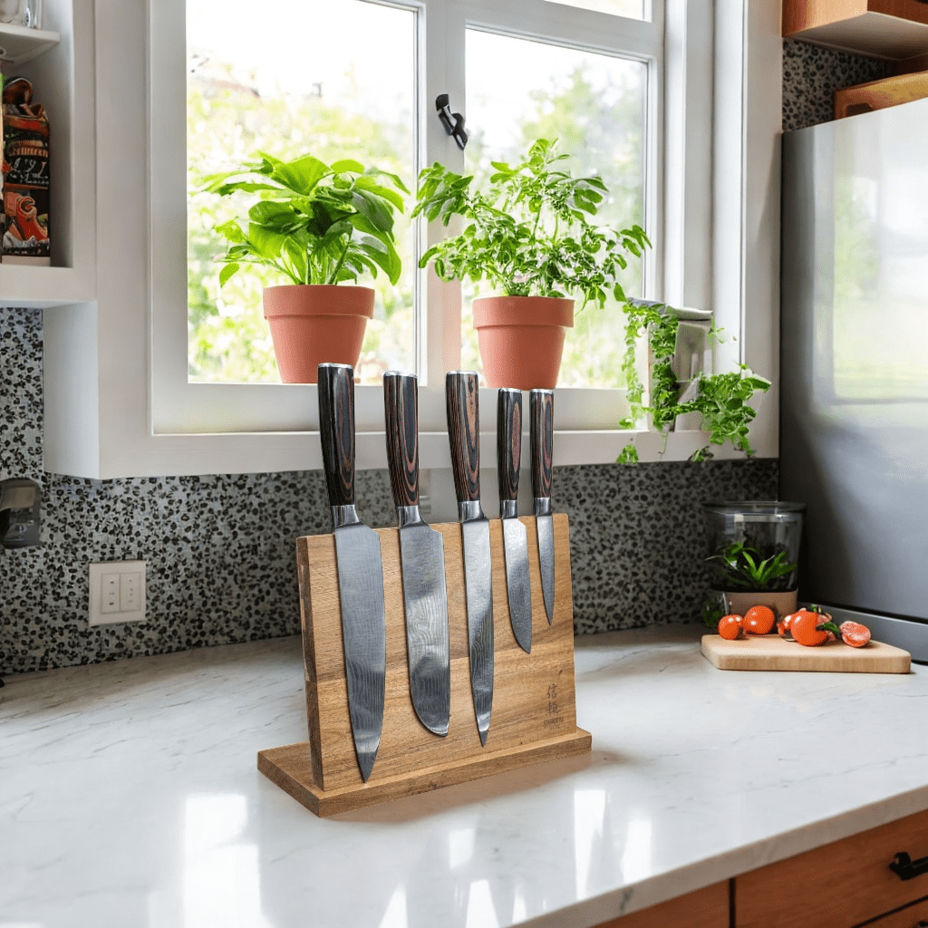 Acacia Knife Block Drawer Organizer