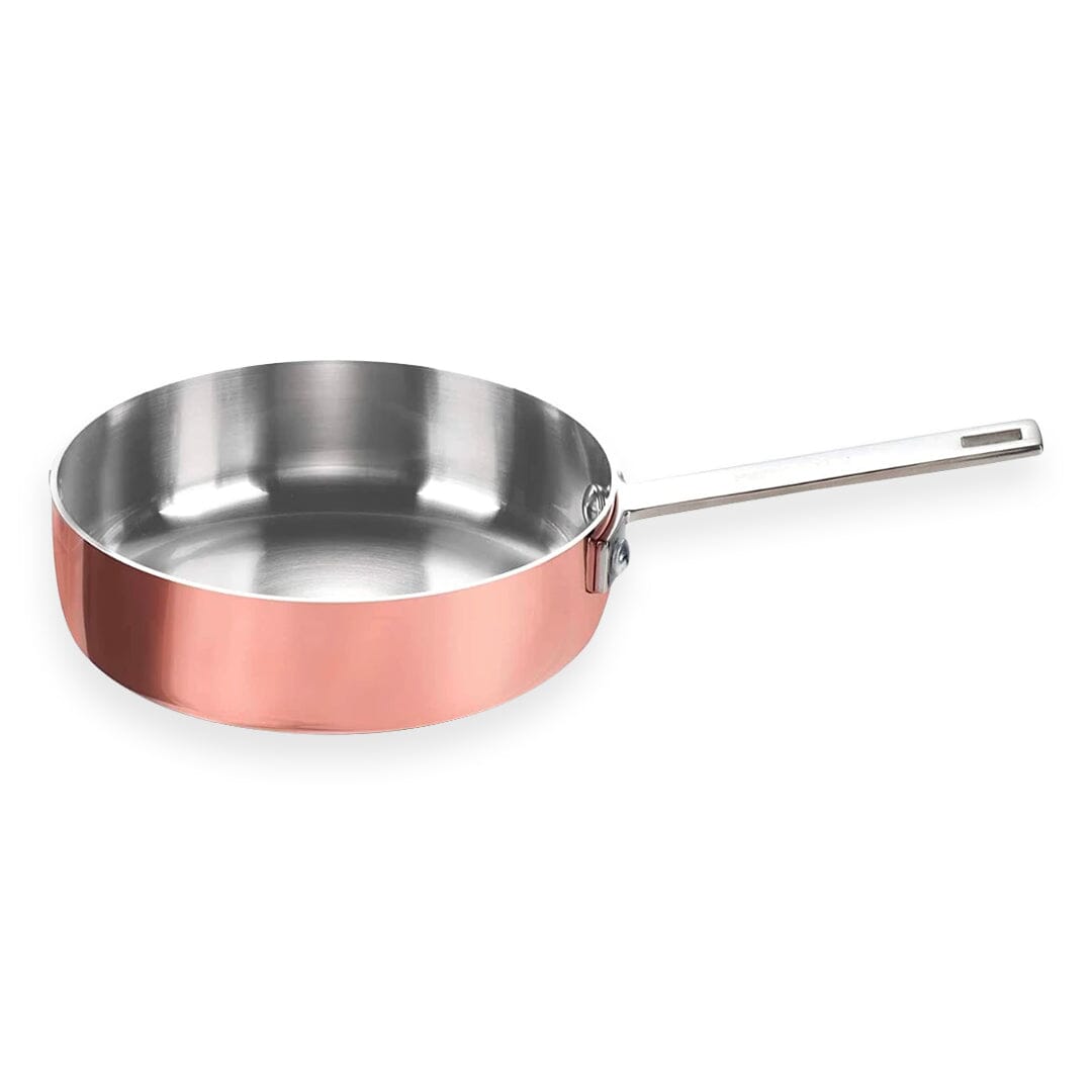 24cm Frying Pan, Hammered Nonstick Copper Frying Pan WithLid